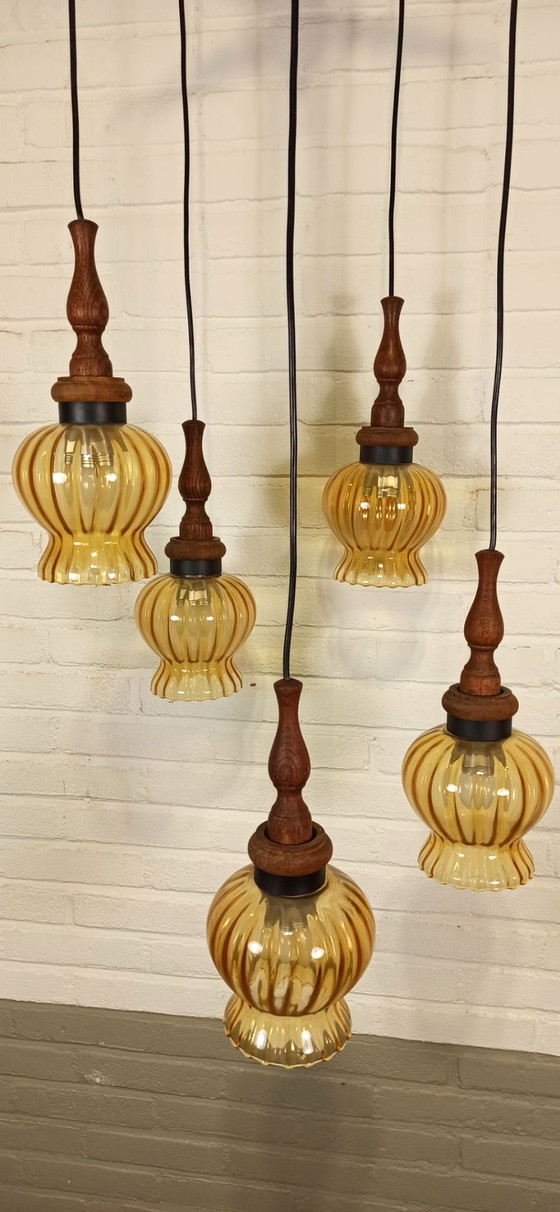 Image 1 of Vintage grote cascade hanglamp