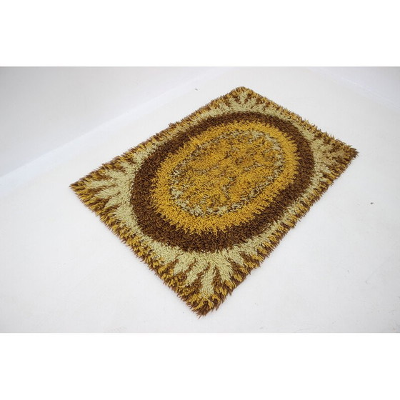 Image 1 of Vintage abstract vloerkleed van wol, Denemarken 1970