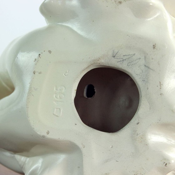 Image 1 of Vintage beeld van een balletdanseres in geëmailleerd gips door Jihokera, Tsjecho-Slowakije 1960