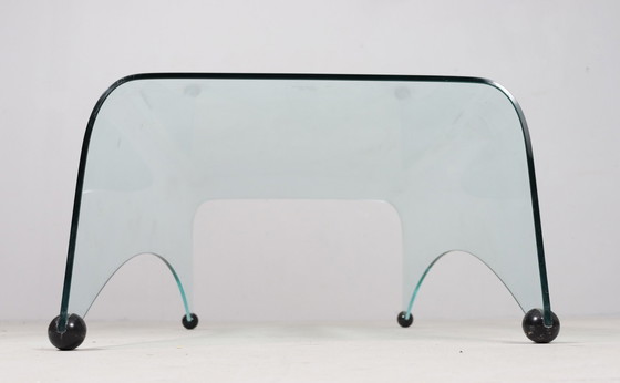 Image 1 of Massimo Iosa Ghini/ Glazen salontafel voor Fiam, model: 'Genio', Italië, jaren 1980