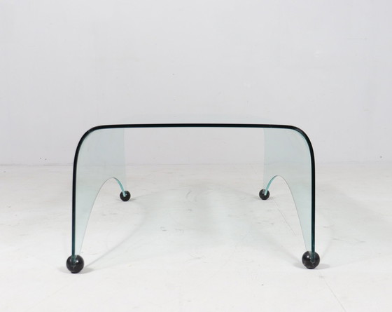 Image 1 of Massimo Iosa Ghini/ Glazen salontafel voor Fiam, model: 'Genio', Italië, jaren 1980