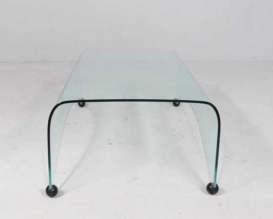 Image 1 of Massimo Iosa Ghini/ Glazen salontafel voor Fiam, model: 'Genio', Italië, jaren 1980