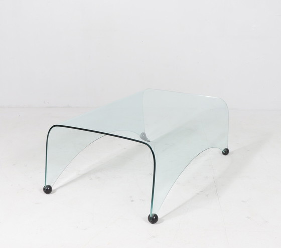 Image 1 of Massimo Iosa Ghini/ Glazen salontafel voor Fiam, model: 'Genio', Italië, jaren 1980