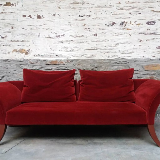 Neo-klassieke vintage bank in fluweel en veren van Paolo Piva voor B&B