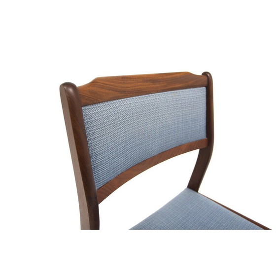 Image 1 of Set van 8 vintage stoelen van teakhout en stof, Zweden 1960