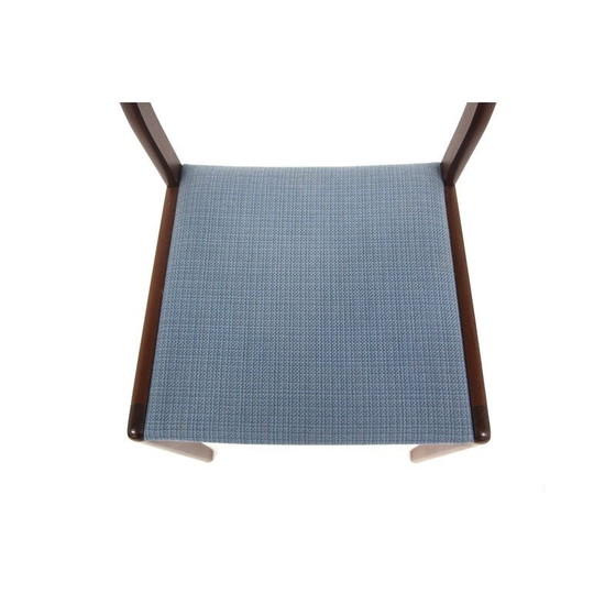 Image 1 of Set van 8 vintage stoelen van teakhout en stof, Zweden 1960