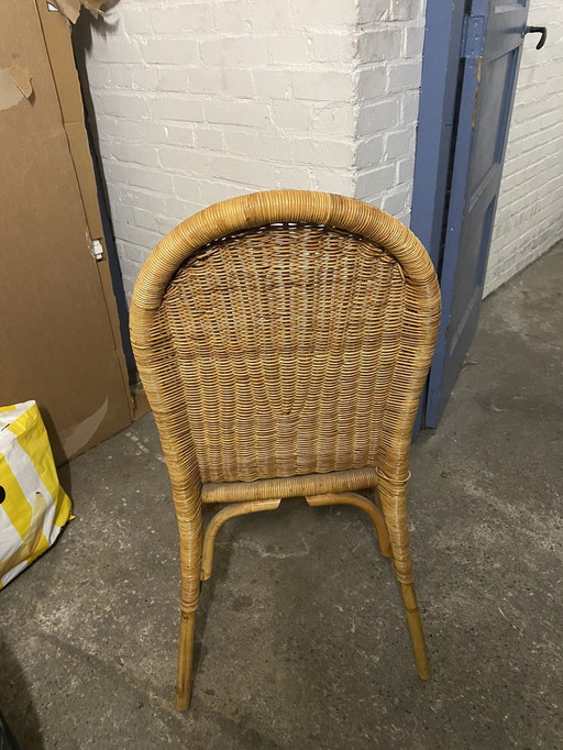 2X Vintage Rieten Stoelen