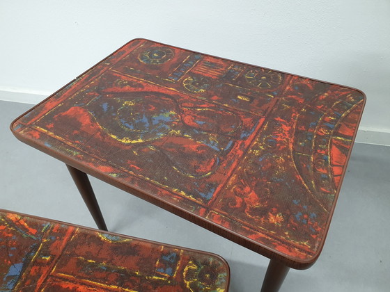 Image 1 of Pop Art Mimiset. Vintage Nesting Tables/Sidetable Rockabilly