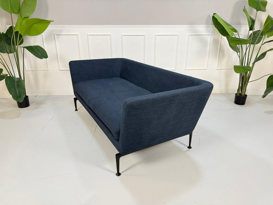 Image 1 of Vitra Suita Designer Sofa Blauw Klassiek Bank Kantoor Woonkamer