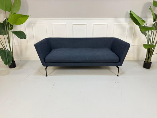 Vitra Suita Designer Sofa Blauw Klassiek Bank Kantoor Woonkamer