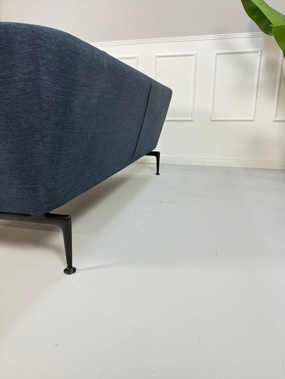 Image 1 of Vitra Suita Designer Sofa Blauw Klassiek Bank Kantoor Woonkamer