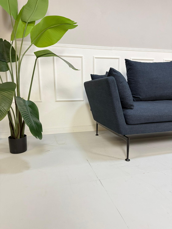 Image 1 of Vitra Suita Designer Sofa Blauw Klassiek Bank Kantoor Woonkamer