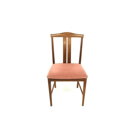 Image 1 of Set van 4 vintage walnoten stoelen, Zweden 1960