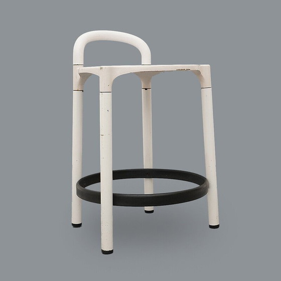 Image 1 of Paar vintage metalen krukjes van Anna Castelli Ferrieri voor Kartell, Italië 1980