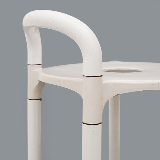 Paar vintage metalen krukjes van Anna Castelli Ferrieri voor Kartell, Italië 1980