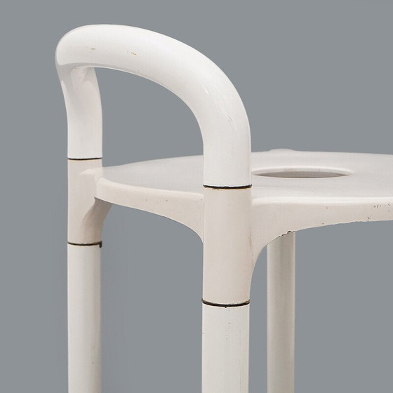 Image 1 of Paar vintage metalen krukjes van Anna Castelli Ferrieri voor Kartell, Italië 1980