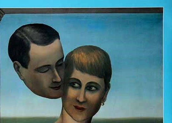 Image 1 of Rene Magritte Kleurenoffset-litho Tussen Aardse en Hemelse liefde