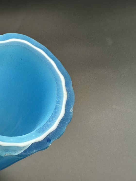 Image 1 of Mondgeblazen Überfangglas Vaas Jaren 60