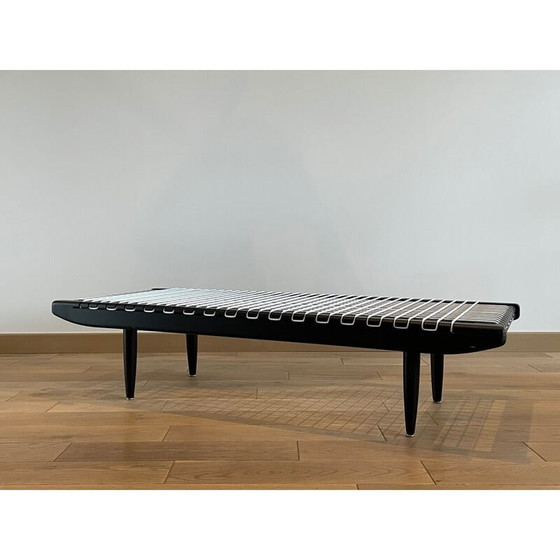 Image 1 of Vintage zwart gelakte salontafel van Georges Tigien, 1960