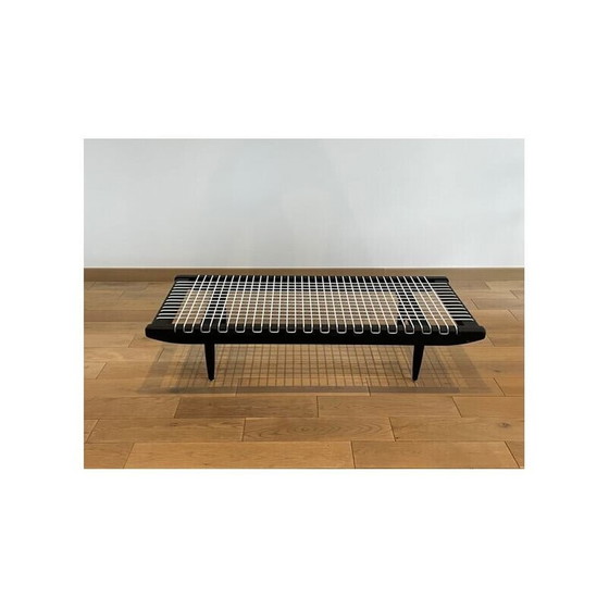 Image 1 of Vintage zwart gelakte salontafel van Georges Tigien, 1960