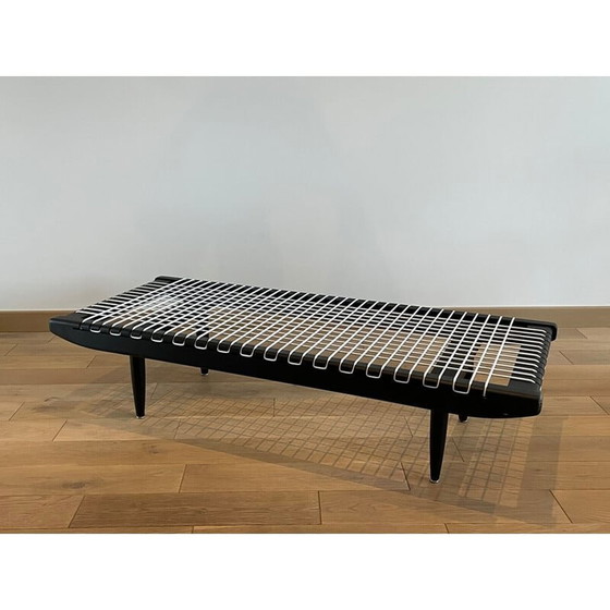 Image 1 of Vintage zwart gelakte salontafel van Georges Tigien, 1960