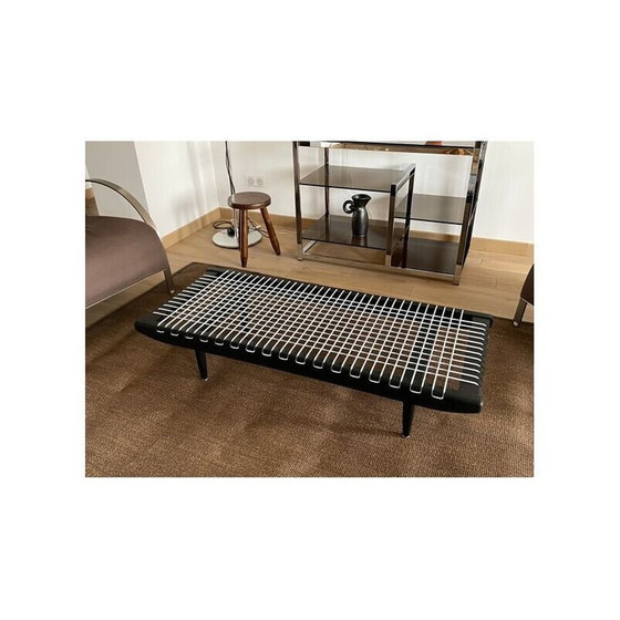 Image 1 of Vintage zwart gelakte salontafel van Georges Tigien, 1960