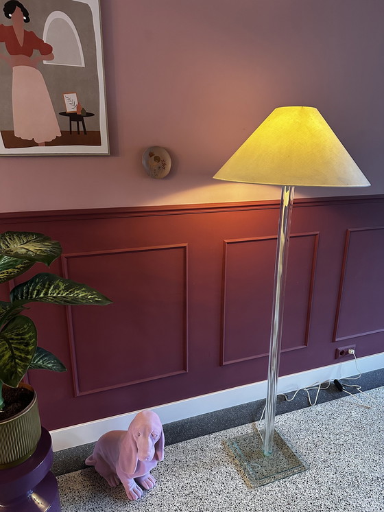 Image 1 of Vintage Glazen Vloerlamp Boli Design 1980S
