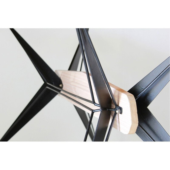 Image 1 of Vintage tafel voor zes personen in ijzer en formica blad, Italië 1950