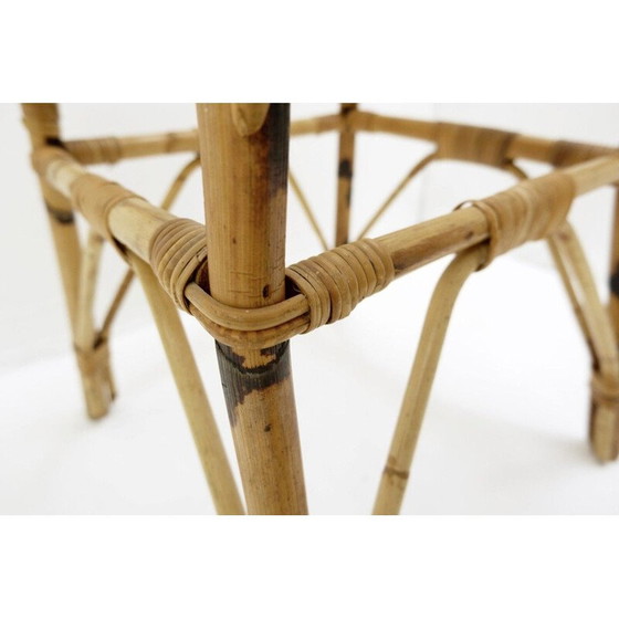Image 1 of Set van 4 vintage rotan stoelen 1960