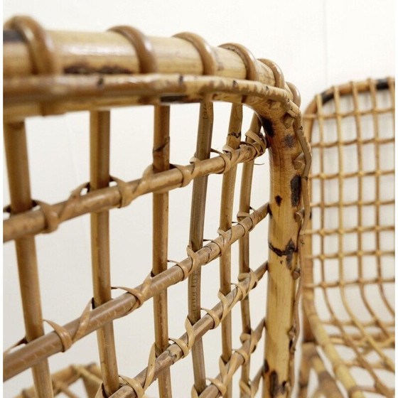 Image 1 of Set van 4 vintage rotan stoelen 1960