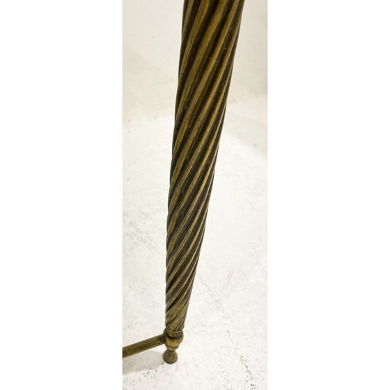 Image 1 of Vintage salontafel van glas en messing