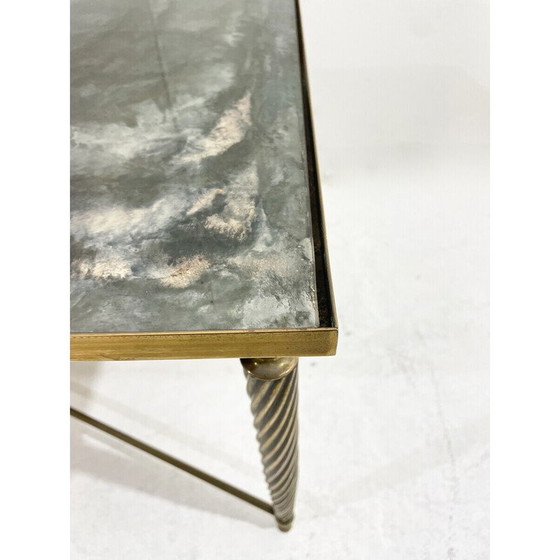 Image 1 of Vintage salontafel van glas en messing