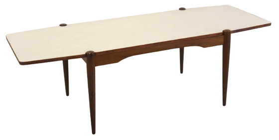 Image 1 of Salontafel met omkeerbaar blad 'Sebaldeburen' mozaiëk vintage