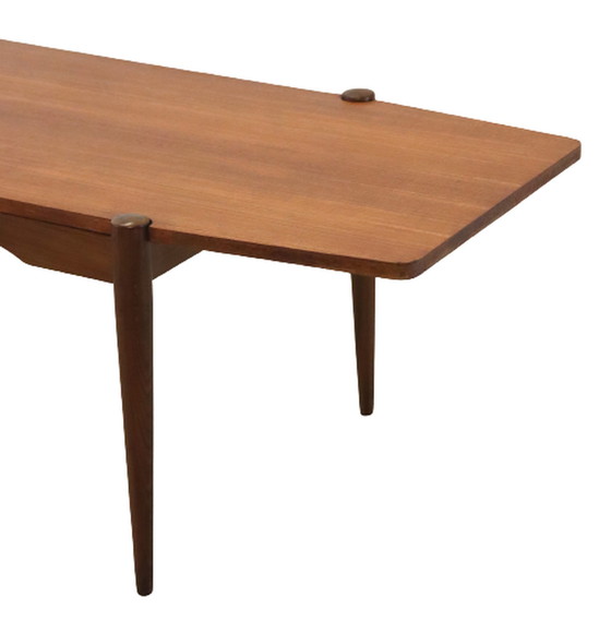 Image 1 of Salontafel met omkeerbaar blad 'Sebaldeburen' mozaiëk vintage