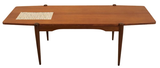 Image 1 of Salontafel met omkeerbaar blad 'Sebaldeburen' mozaiëk vintage