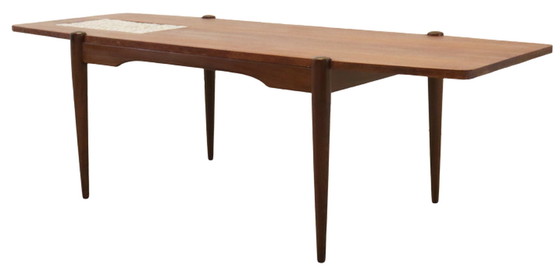 Image 1 of Salontafel met omkeerbaar blad 'Sebaldeburen' mozaiëk vintage