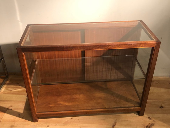 Image 1 of Fifties Winkelvitrine Uit Teakhout