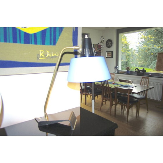 Image 1 of Vintage lamp van staal en messing, jaren 1950