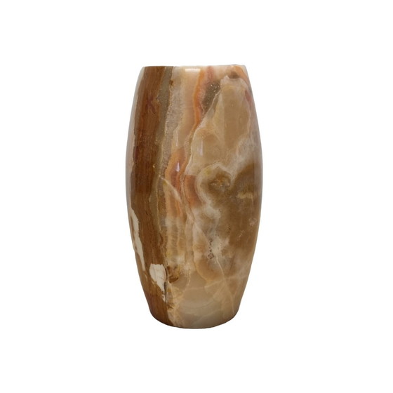 Image 1 of Vintage Onyx Marmeren Vaas Jaren 80