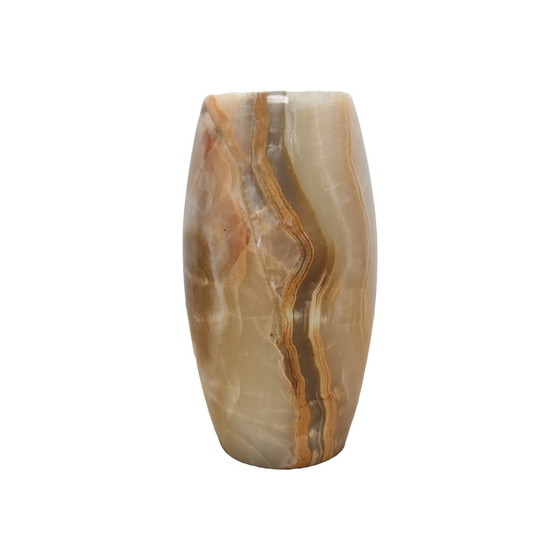 Image 1 of Vintage Onyx Marmeren Vaas Jaren 80