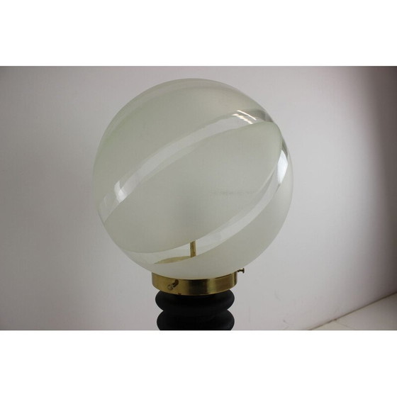 Image 1 of Vintage houten en glazen vloerlamp, Duitsland 1970