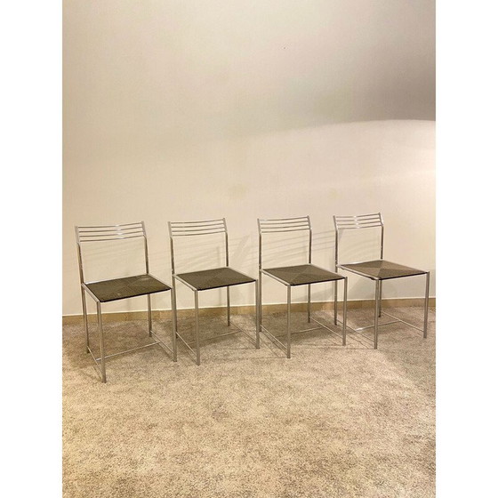 Image 1 of Set van 4 vintage Fly Line stoelen "Spaghetto" van Giandomenico Belotti, Italië 1970