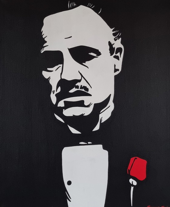 Image 1 of Frances Eckhardt - Schilderij The Godfather 50X60Cm