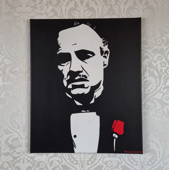 Image 1 of Frances Eckhardt - Schilderij The Godfather 50X60Cm