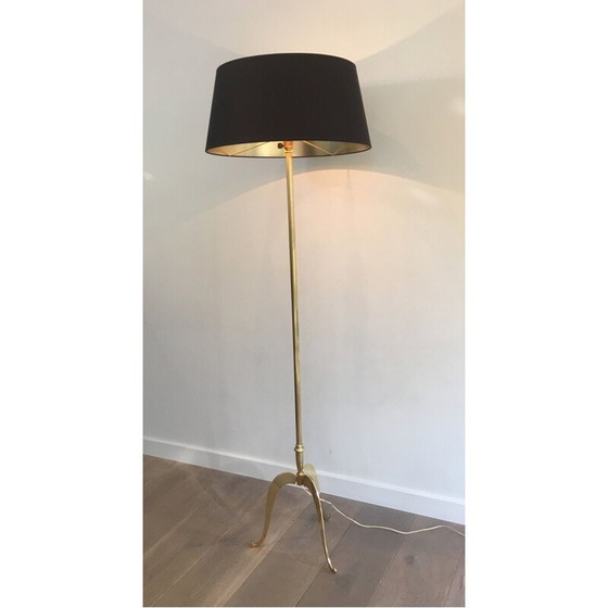 Image 1 of Vintage neoklassieke koperen vloerlamp, Frankrijk 1940