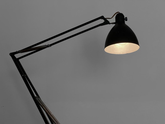 Image 1 of Matzwarte architectenlamp Luxo 1001 Door Jac Jacobsen Voor Luxo. Noorwegen 1950S