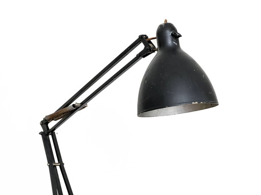 Matzwarte architectenlamp Luxo 1001 Door Jac Jacobsen Voor Luxo. Noorwegen 1950S