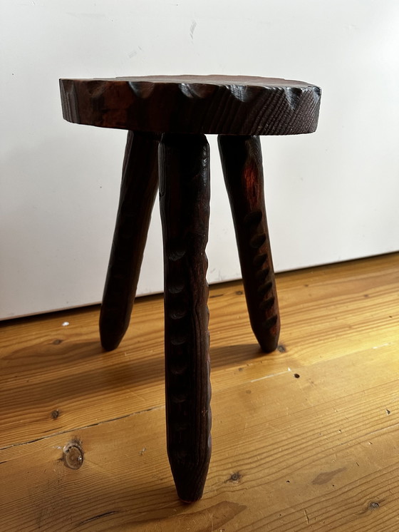 Image 1 of Vintage Spaanse Brutalistische Kruk