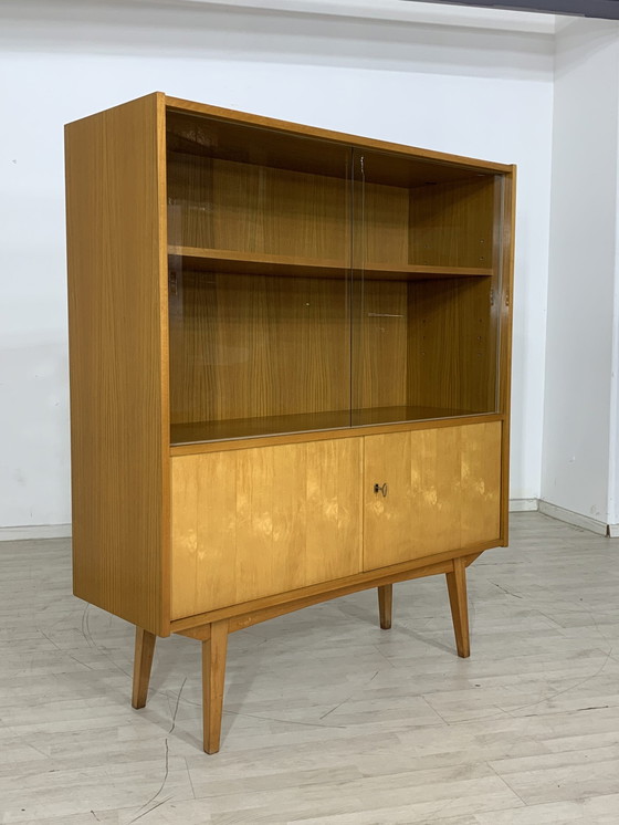 Image 1 of 60s dressoir vitrinekast woonkamer kast harnas kast highboard