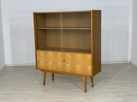 Image 1 of 60s dressoir vitrinekast woonkamer kast harnas kast highboard